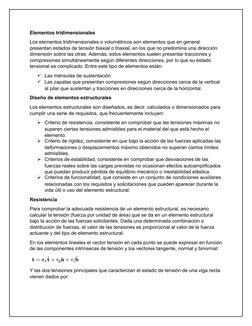 Elementos tridimensionales
Los elementos tridimensionales o volumétricos son elementos que en general 
presentan estados de t