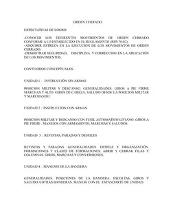 ORDEN CERRADO
EXPECTATIVAS DE LOGRO: 
-CONOCER  LOS  DIFERENTES  MO