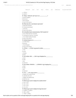 100 HTML MCQs for Web Design | PDF | Html Element | Websites