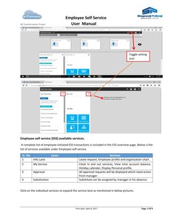 ESS User Manual for HR Services | PDF | Tab (Gui) | Software