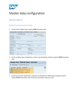 GST Master Data Config | PDF | Value Added Tax | Sap Se
