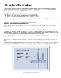 Structural Ribs Guidelines Engineerin Rib Design Guidelines for Injection Molding | PDF | Bending | Casting ...