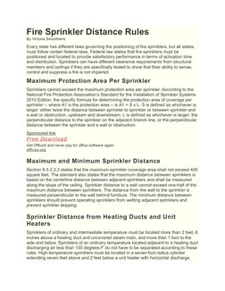 Sprinklered Exit Distance Fire Sprinkler Distance Guidelines | PDF | Fire Sprinkler System ...