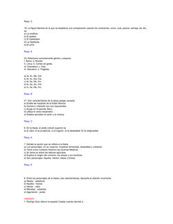 Resp. C
19. La figura literaria en la que se establece una comparación usando los conectores: como, cual, parece, semeja, tal