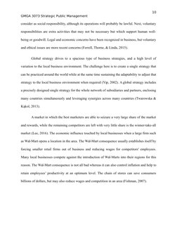 10
GMGA 3073 Strategic Public Management
consider as social responsibility, although its operations will probably be lawful.