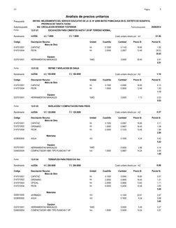 Página : 
S10 
1 
0901004 
Presupuesto 
MEJORAMIENTO DEL SERVICIO EDUCATIVO DE LA I.E. Nº 42096 MATEO PUMACAHUA EN EL DIS