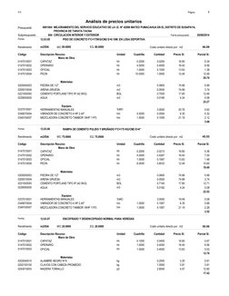 Página : 
S10 
1 
0901004 
Presupuesto 
MEJORAMIENTO DEL SERVICIO EDUCATIVO DE LA I.E. Nº 42096 MATEO PUMACAHUA EN EL DIS