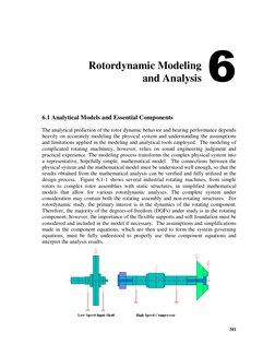 341 
Rotordynamic Modeling 
and Analysis 
 
6 
 
 
 
6.1 Analytical Models and Essential Components 
 
The analytical predi