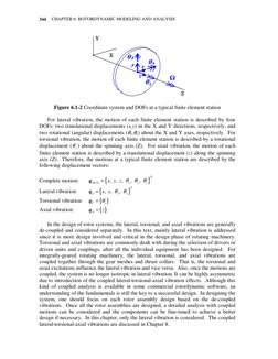 CHAPTER 6: ROTORDYNAMIC MODELING AND ANALYSIS 
 
344 
 
Figure 6.1-2 Coordinate system and DOFs at a typical finite element s