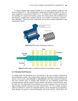 6.1 ANALYTICAL MODELS AND ESSENTIAL COMPONENTS 
 
345 
 
A cutaway diagram and rotating assembly for a six-stage centrifugal