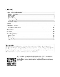 Contents
Event Rules and Policies.....................................................................................2
Guidi