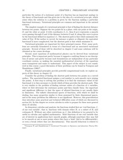 10
CHAPTER 1. PRELIMINARY ANALYSIS
particular the notion of a stationary point of a function has an important analogy in
the
