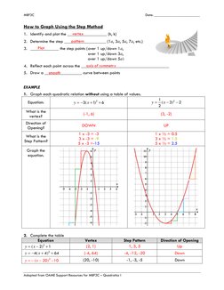 Step Patterns in Quadratic Graphs | PDF | Mathematical Relations ...