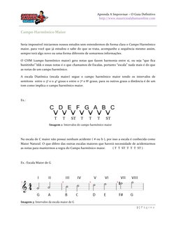 Aprenda A Improvisar – O Guia Definitivo 
http://www.mauricioalabamaonline.com 
 
 
7 | P á g i n a  
 
 
Campo Harmônico M