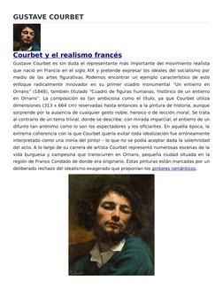 GUSTAVE COURBET
Courbet y el realismo francés (https://www.aparences.net/es/periodos/realisme-periodes/gustave-courbet/#table