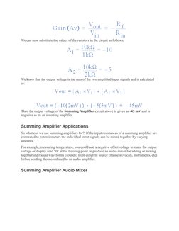 We can now substitute the values of the resistors in the circuit as follows,
We know that the output voltage is the sum of th