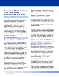 2 
U.S. Department of Energy 
 
 
 
Carbon Capture, Utilization, and Storage: 
Climate Change, Economic 
Competitiveness,