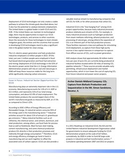 4 
U.S. Department of Energy 
 
 
Deployment of CCUS technologies not only creates a viable 
pathway to achieve the clima