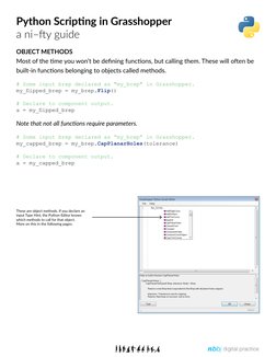 Python Scripting Guide for Grasshopper | PDF