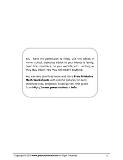 Copyright © 2010 www.preschoolmath.info All Right Reserved                                                          2 
 
 
Y