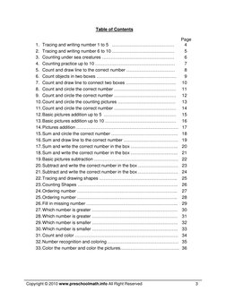 Copyright © 2010 www.preschoolmath.info All Right Reserved                                                          3 
 
Tab