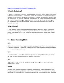 Debateth Essential Debating Skills Explained | PDF | Oral Communication | Public ...