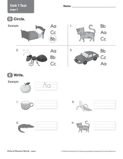 Unit 1 Test
page 3
Name: ______________________________________
OXford Phonics World  Level 1	
© Oxford University Press. Per