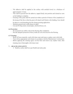 Tiling Work Method Statement | PDF | Tile | Pipe (Fluid Conveyance)