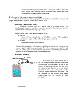 servo-motor and torque sensor. When the sensing bob hits the surface, the
torque sensor notes the spot and the reversible mot