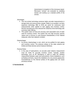 (transmission to reception) of the microwave signal.
Microwave  “echoes“  are  evaluated  by  sampling
echoes and building up