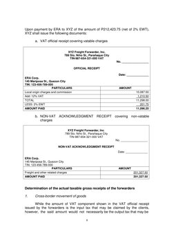 VAT and EWT Guidelines for Freight Forwarders | PDF | Value Added Tax ...