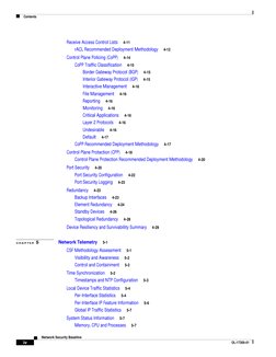 Contents
iv
Network Security Baseline
OL-17300-01
Receive Access Control Lists     4-11
rACL Recommended Deployment Methodolo