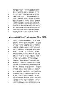 
T8RQ2-XTH2T-7CHTM-YGGDJ-RHBMB

DX4MW-77FBJ-34V3P-B8R9W-C77YB

FP29Y-YDBVF-GB4FV-MW4HX-YFDDY

CXMTT-QYBV6-TFT7Q-2MFYP-HF9