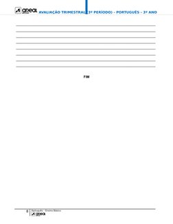 AVALIAÇÃO TRIMESTRAL (3º PERÍODO) - PORTUGUÊS - 3º ANO
______________________________________________________________________