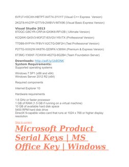 Visual Studio 2012 Product Keys Guide | PDF | Microsoft Visual Studio ...