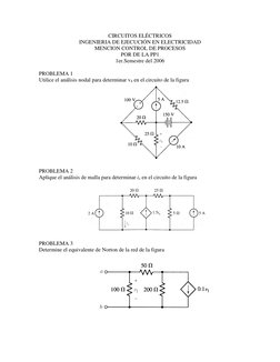 CIRCUITOS ELÉCTRICOS 
INGENIERIA DE EJECUCIÓN EN ELECTRICIDAD 
MENCION CONTROL DE PROCESOS 
POR DE LA PP1 
1er.Semestre del 2