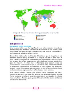 5
Mendoza Alvarez Kenia
Imagen 1. Principales familias de lenguas de señas en el mundo
     Familia británica
     Familia hi