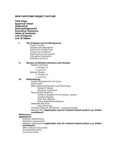 Capstone Project Outline and Format Guide | PDF | System | Areas Of ...