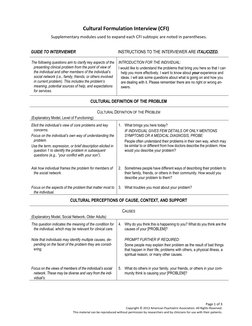 APA DSM5 Cultural-Formulation-Interview PDF | PDF | Psychosocial ...