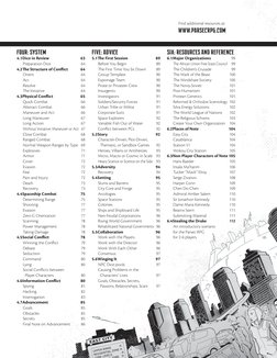 FOUR: SYSTEM
4.1	Dice in Review	
63
Preparation Dice	
64
4.2	The Structure of Conflict	
64
Orient	
64
Act	
64
Resolve	
64
The