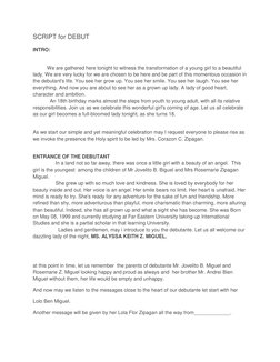 18th Birthday Debut Program Script | PDF