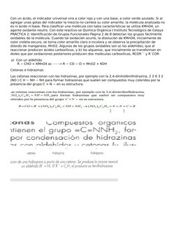 Con un ácido, el indicador universal vira a color rojo y con una base, a color verde azulado. Si al 
agregar unas gotas del i