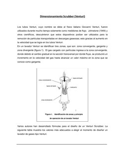 Dimensionamiento Scrubber (Venturi)
Los  tubos  Venturi,  cuyo  nombre  se  debe  al  físico  italiano  Giovanni  Venturi,  f
