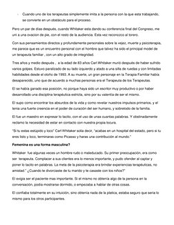 - 
Cuando uno de los terapeutas simplemente imita a la persona con la que esta trabajando, 
se convierte en un obstáculo para