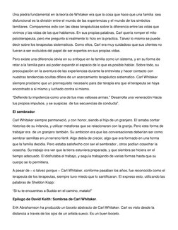 Una piedra fundamental en la teoría de Whitaker era que la cosa que hace que una familia  sea 
disfuncional es la división en