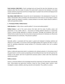 Emile Durkheim (1864-1920) a French sociologist who put forward the idea that individuals are more
products rather than the c