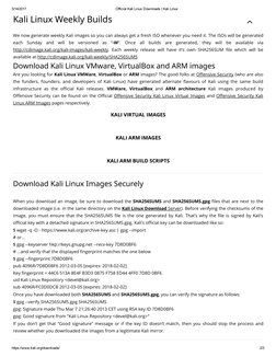 Official Kali Linux ISO Downloads | PDF | Linux | Software