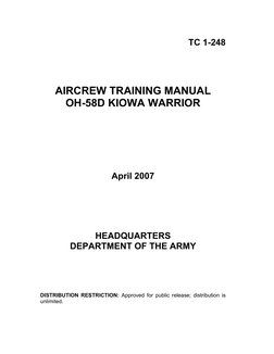TC 1-248  
AIRCREW TRAINING MANUAL  
OH-58D KIOWA WARRIOR  
April 2007 
HEADQUARTERS  
DEPARTMENT OF THE ARMY  
DISTRIBUTION