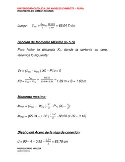 UNIVERSIDAD CATOLICA LOS ANGELES CHIMBOTE – PIURA 
INGENIERIA DE CIMENTACIONES 
MIGUEL CHANG HEREDIA 
INGENIERO CIVIL
