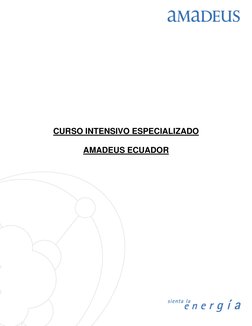 CURSO INTENSIVO ESPECIALIZADO 
 
AMADEUS ECUADOR